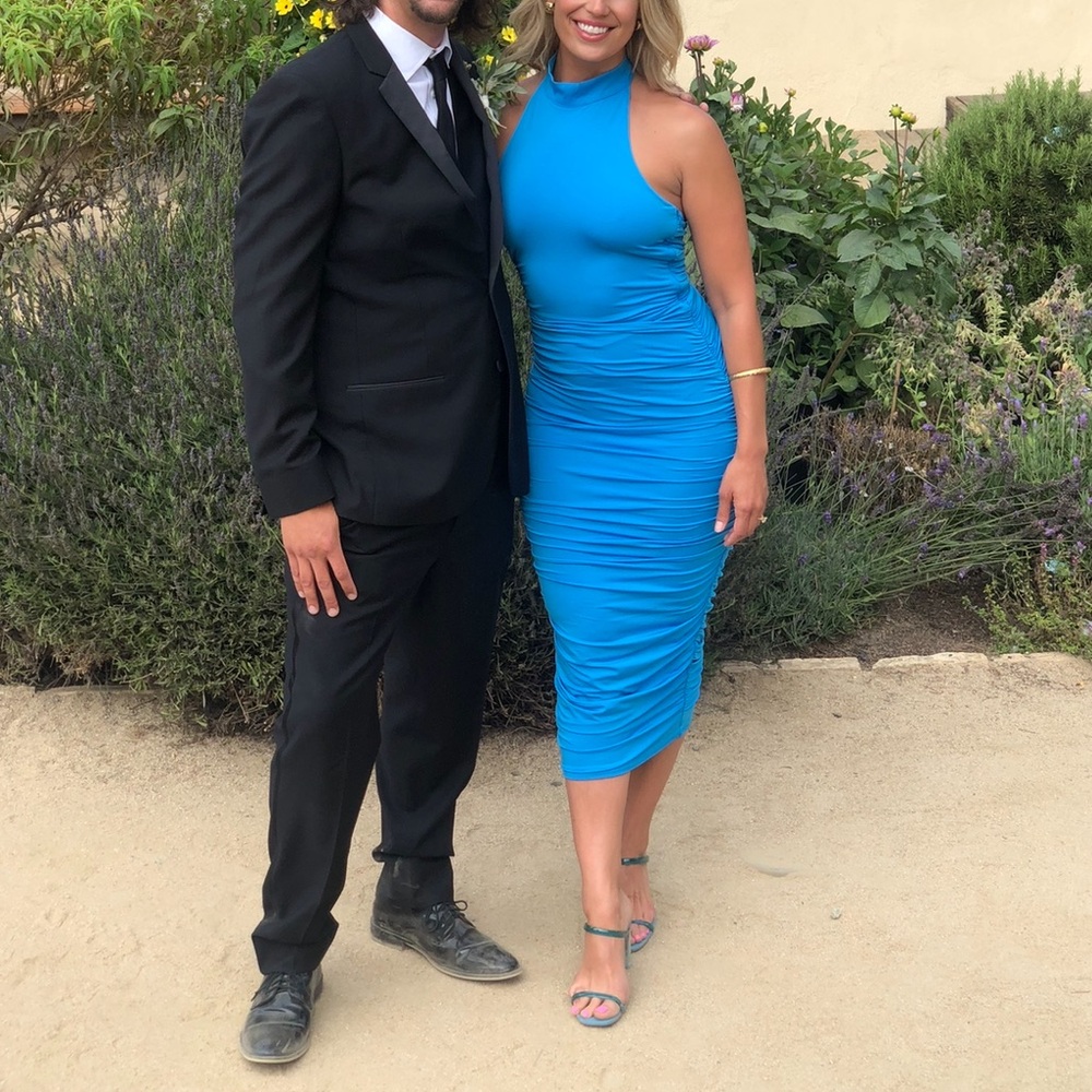 Superdown Vibrant Blue Backless Dress